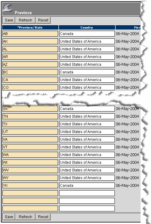 Datasheet form