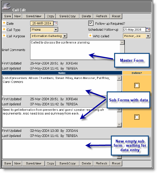 Web Form - Master-Detail