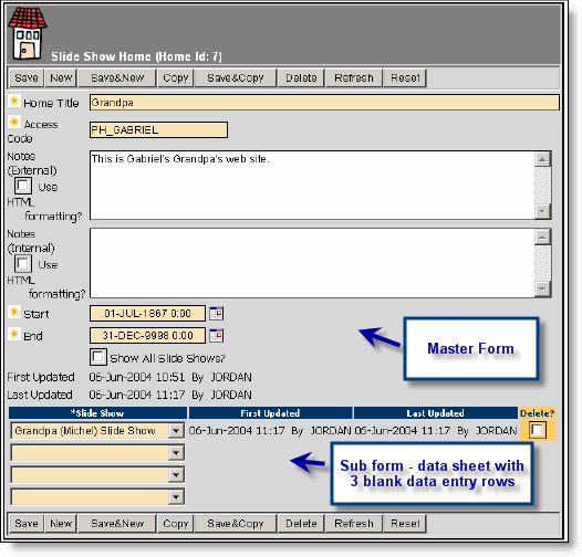 Web Form - Master - Datasheet